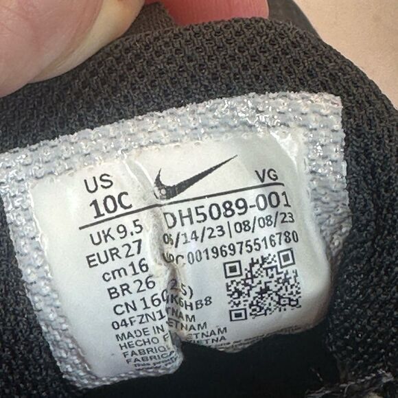 NIKE Vapor Edge Shark 2 Low Football Cleats Black White Shoes Sneakers 10C 10 - Picture 9 of 10